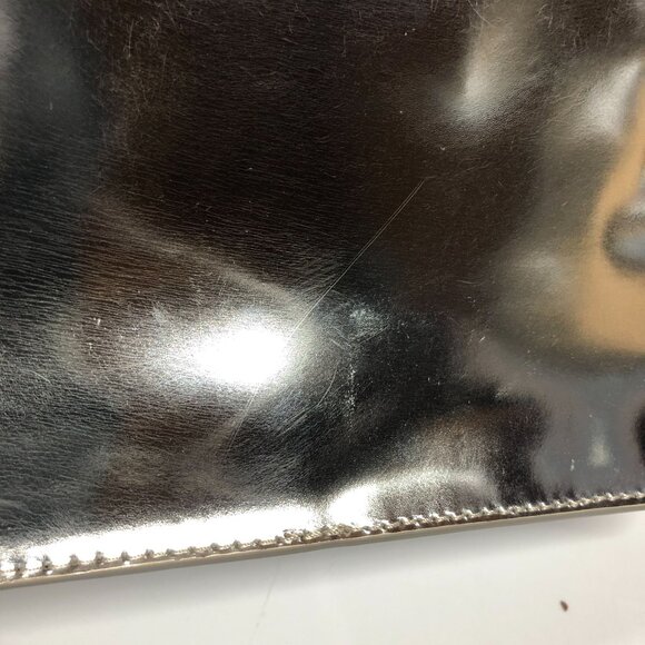 J. Crew Gracie Top Metallic Silver Handbag With Top Handle - Picture 4 of 7